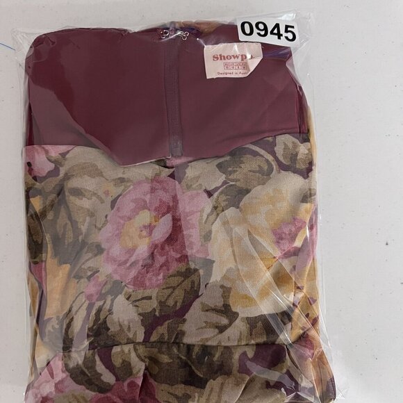 Showpo Women 6 Floral Mini Chiffon Cutout Dress Long Puff Sleeve Sweetheart Neck - Picture 16 of 16